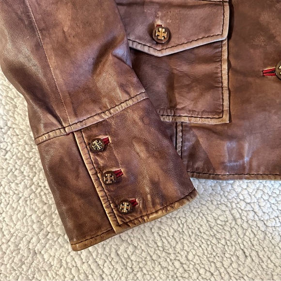 Tory Burch Sgt Pepper Leather Jacket - size 12 - Picture 3 of 7